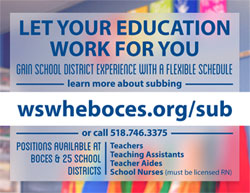 Graphic let your education work for you be a substitute teacher call 518-746-3375
