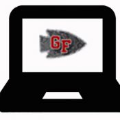 chromebook icon with GF arrowhead on screen