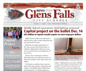 graphic of the front page of the capital project newsletter