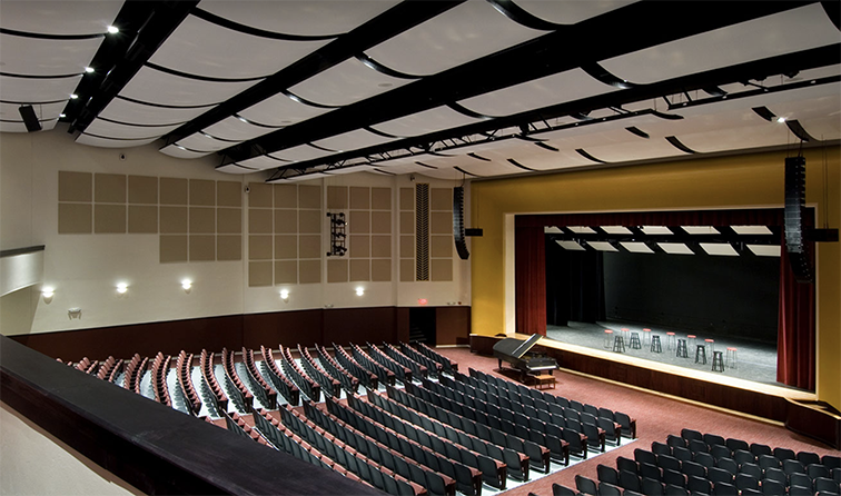 photo of empty auditorium and stage