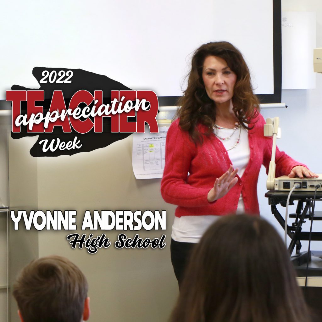person teaching in classroom with Teacher Appreciation Week logo