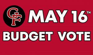 GF logo with text: May 16th Budget Vote