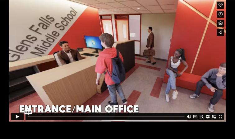 screen grab of the new GFMS main office layout displayed in the construction update video for Aug. 29th 2023